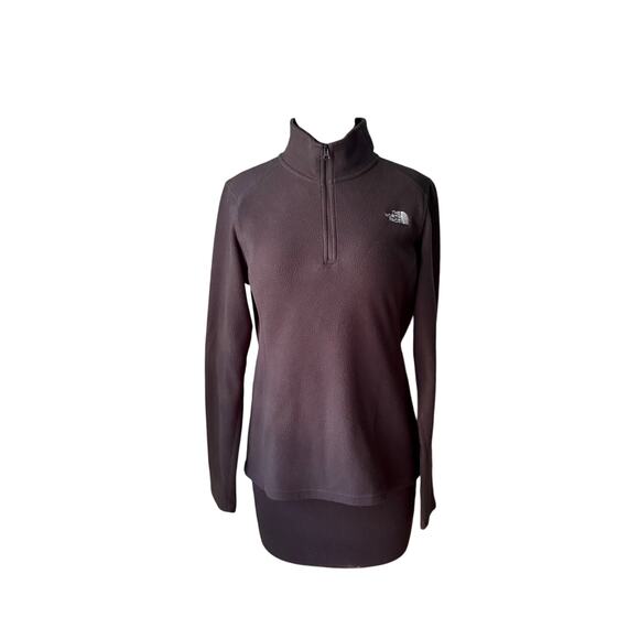 The North Face Black 1/4 Zip Fleece Pullover Women’s M EUC - Picture 1 of 7